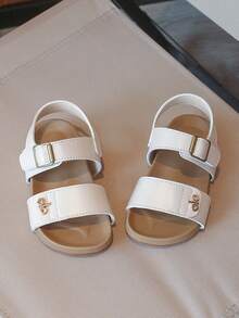Sandal đế mềm hở mũi bằng da PU cho bé gái, kiểu dáng casual, bán chạy năm 2026, size 3-6 tuổi, thích hợp cho mùa xuân/hè. - Màu be - Xem 6