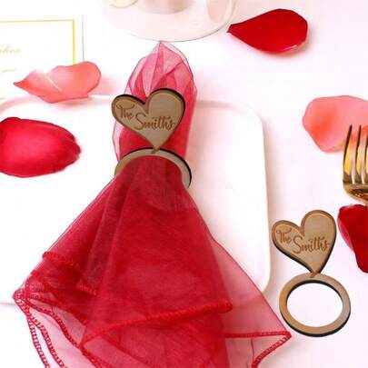 2/12/600 حلقة مفرش طاولة خشبية دائرية غير مكتملة، حاملات مفارش طاولة بسيطة وأنيقة لحفلات الزفاف وعيد الحب وأعياد الميلاد وديكور طاولة الطعام المنزلية