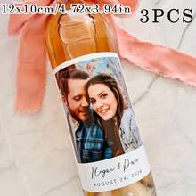 1-10张个性化礼品标签,定制葡萄酒标签,高品质照片贴纸,适用于求婚礼物、结婚礼物、新郎新娘、订婚、个性化婚礼用品、周年纪念情侣礼物、生日派对用品 - F-酒瓶標籤B - 查看 10