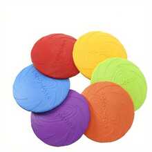 1pc Colorful Durable Dog Toy Flying Disc, Outdoor Game Training Interactive Supplies For Puppy - Multicolor - View 10