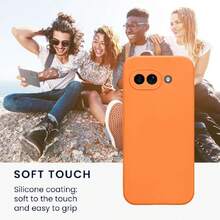 Compatible Case For Pixel 9a - With Raised Edges - Wireless Charging Compatible - Matte Fruity Orange, 42500036 - 橘色 - 查看 5