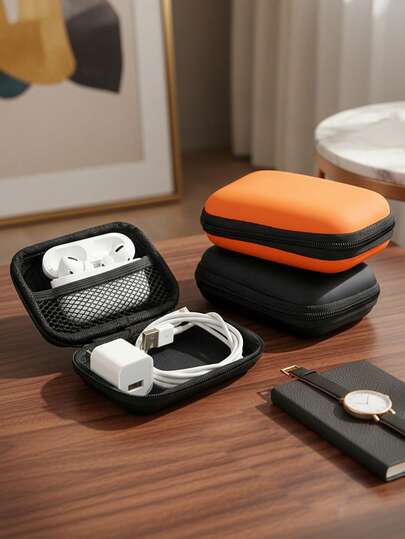 1/3/5pcs Data Cable Organizer Box, Bluetooth Earphone Case, Multi-Function Portable Digital Accessories Storage