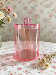 1/2/3/4pcs Cotton Pad Holder, 10oz Cotton Swab Jar Transparent Storage Box, Bathroom Organizer Dispenser - Multicolor - View 17