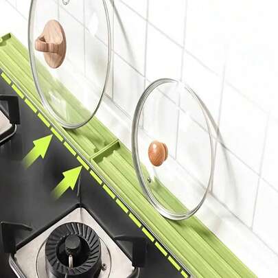 1/2 tấm thảm phơi dụng cụ nhà bếp bằng silicon - Có giá đựng có khe, giá đỡ chống trượt trên mặt bàn, có thể đựng thìa, nắp và bát đĩa, giá đựng thìa đa năng trên bếp, bền và dễ vệ sinh, dụng cụ sắp xếp nhà bếp | Đồ dùng nhà bếp hiện đại | Silicon bền, thảm phơi bát đĩa, thảm phơi trên mặt bàn, thảm để bàn bếp, thảm phơi trên mặt bàn bếp