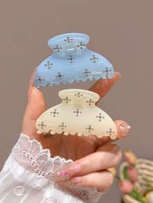 1个/4个装优雅水晶珍珠发夹，公主风半扎发爪，2026新款发饰 - 彩色 - 查看 4