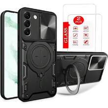 Galaxy S22 Capa Case - With Screen Protector And Built-In Phone Stand - Black, 42517925 - Mauve Purple - View 1