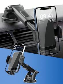 Car Phone Mount – Universal Dashboard & Air Vent Holder With One-Touch Release, 360° Rotation For IPhone, Android, GPS Navigation (4.7"–7")Car Suction Cup Phone Holder, Vent Clip-On Phone Holder - Phone Stand - View 12