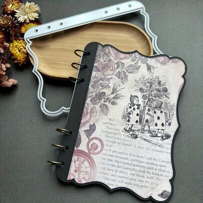 1 PIEZA Troquelado de metal con hoja irregular y encaje caprichoso - Cuchilla de acero de precisión ultra afilada para scrapbooking y estampado, diseño sin atascamiento para cortes limpios, herramienta de manualidades duradera para tarjetas de felicitación hechas a mano, sobres, diarios y álbumes de fotos