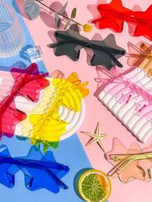 10只装糖果色混搭眼镜，饰有金属星星，是夏季海滩、假日派对和户外活动的完美之选！也是返校季、情人节、派对装饰、派对用品、生日装饰、新娘、婚礼、准新娘、单身派对、新娘时尚眼镜、生日眼镜、生日礼物、婚礼回礼、准新娘、婚礼配饰、婚礼时尚眼镜的理想礼物。 - 多色 - 查看 8