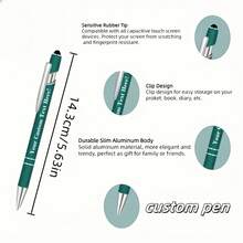 (Bút bi kim loại khắc theo yêu cầu) Bộ 20/30/40 bút bi tròn khắc chữ cá nhân hóa - Khắc chữ theo yêu cầu, viết trơn tru, tương thích màn hình cảm ứng, bút kim loại màu đen, quà tặng văn phòng, doanh nghiệp, kỷ niệm trường học lý tưởng - Dụng cụ viết cao cấp, bút có thể xóa, bút sang trọng dành cho quý ông. - Bộ - Xem 2