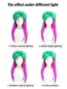 Tóc giả cá tính, nổi loạn màu vàng cam: Giải phóng năng lượng mạnh mẽ, nổi loạn của Punk và Metal với kiểu tóc giả tương phản cao này, nổi bật với phần đỉnh đầu màu vàng nhọn và các sợi tóc hai bên màu cam rực lửa, lý tưởng để hóa thân thành những biểu tượng chống đối chính quyền, dân chơi đường phố và những người nổi loạn thời trang khác biệt tại các lễ hội âm nhạc và các buổi biểu diễn ngầm. - Nhiều màu - Xem 11