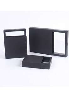 创意PE薄膜首饰收纳盒，抗氧化耳环、项链、戒指展示盒，带可拆卸防尘托盘和滑动纸板盖 - 彩色 - 查看 2