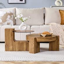 Coffee Tables - Wood + MDF+Glass - View 5