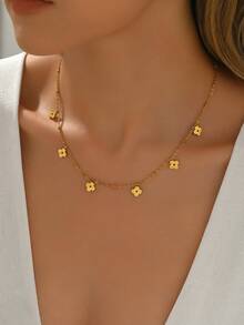 Women Pendant Necklaces - Gold - View 3