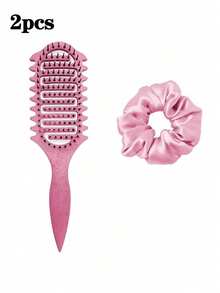 17pcs Hair Styling Tool Set, Includes High Pressure Spray Bottle, Sleep Cap, Curling Brush Set, 9-Tooth Comb, Wide-Tooth Comb, Double-Sided Comb, Styling Comb, Pointed Tail Comb, Rat-Tail Comb, Edge Brush, Massage Brush - Pink - View 12