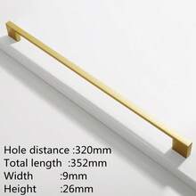 1个简约黑色拉丝镀金铝合金家具柜门/抽屉把手，玻璃柜门拉手，家居五金配件 - 彩色 - 查看 28