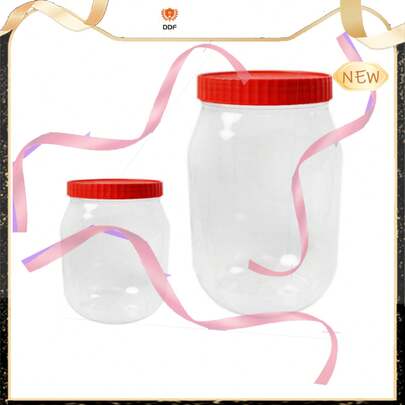 1500mL  500mL Plastic Food Storage Jar With Lids Kitchen Pet Food Storage Jar Reusable Freezer Storage Containers From Ddfo