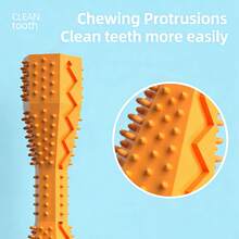 Que gặm chống cắn và nhai cho thú cưng, đa năng vừa làm sạch bàn chải đánh răng vừa làm mát răng, đồ chơi mềm mại cho thú cưng. - Nhiều màu - Xem 6