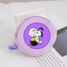 1 ví đựng tiền xu hình Snoopy, ví tròn hình chú chó hoạt hình, ví mini cầm tay, ví đựng chìa khóa dễ thương, quà tặng sinh nhật vui nhộn theo chủ đề anime (Kiểu ngẫu nhiên) - Nhiều màu - Xem 6