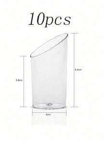 50/30/20/10个装透明塑料斜角杯，布丁果冻冰淇淋杯，甜点杯，派对婚礼餐饮用品食品容器，迷你甜点开胃菜杯，餐厅迷你开胃菜盛放杯，适用于派对、婚礼、餐饮、冰淇淋、布丁和食品容器，厨房用品 - 透明 - 查看 12