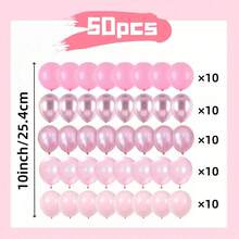 Bộ 50 quả bóng bay màu hồng - Hồng nhạt, hồng ngọc trai, hồng macaron và nhiều sắc hồng nhạt khác nhau, thích hợp để trang trí phông nền và chuẩn bị quà tặng cho bé gái, sinh nhật bé gái, đám cưới, lễ rửa tội, tiệc công chúa và các lễ kỷ niệm. - Bộ hỗn hợp 1 - Xem 6