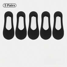 1/3/5 Pairs Spring And Summer Ice Silk Boat Socks For Women, Anti-Slip, No Heel Slipping, Invisible Socks, Thin Low-Cut Socks, Breathable Cool Socks - Multicolor - View 25