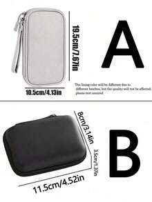 1pc Double Layer Digital Accessories Storage Bag, Electronics Accessories Travel Organizer Bag Fits Phone, Cables, Coins, Jewelry, Divider Compartments For Power Bank, Mouse, Charger, Data Cables, Hard Drive, Protective Cover,Boho Vibes - 彩色 - 查看 5