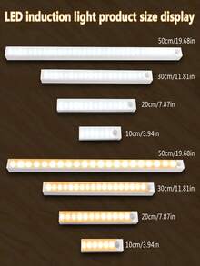 1pc USB Rechargeable LED Sensor Light, Cabinet Wardrobe Light, Wireless LED Night Light, Staircase Background Light, Rechargeable, Suitable For Room, Kitchen, Kitchen Accessories, Wardrobe, Staircase, Corridor And Cabinet, Kitchen Decor, Bedroom Decor - Charging Model - View 11