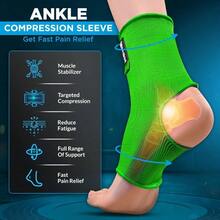 Women, Men, And Youth - Plantar Fasciitis Brace, Ankle Support Brace Men, Workout And Sports Ankle, Stability And Support In All Activities - Xanh lá cây + Cỡ L / XL (Nữ 7.0 - 10.5 / Nam 6.0 - 9.5) - Xem 4