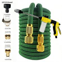 1卷，高压洗车伸缩软管，多功能花园灌溉软管，庭院花园灌溉家用水管 - A - 查看 15