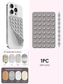 1PC/2PCS Multi-Color Strong Silicone Phone Case, Double-Sided 80 Suction Cups Stand - Hands-Free Selfie/Video Stand, Suitable For IPhone And Android Phones, Birthday Gift, Phone Stand For Family And Friends, Phone Accessories - Multicolor - View 20