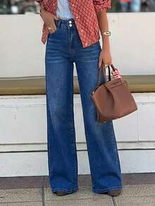 Women's Elastic Skinny Denim Jeans - Blue - View 3