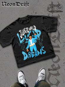NeonDrift Men's-Shirt Men's Short-Sleeve-Shirt100% Cotton Fabric Soft & Skin-Friendly Unisex Style Gifts Spring Festival, Valentine's Day,'s Day &-Mexico Canada 2026 Dreams Wizard Shirt With Vibrant Graphic Art Dreamers And Fantasy Lovers Streetwear Fashion Casual Wear Men - màu đen - Xem 6