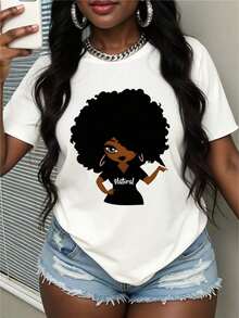 Camiseta de manga corta con estampado de dibujos animados para primavera y verano - Blanco - Ver 7