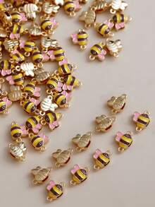 10/20/50/100/500pcs Alloy Oil Drop Small Yellow Duck Animal Pendant DIY Cartoon Cute Pet Earrings Necklace Bracelet Earrings Jewelry Making Keychain Accessories - Multicolor - View 7