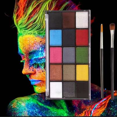 15色水溶性颜料，色彩鲜艳饱满，饱和度高，适用于艺术展览、漫画展和创意项目。