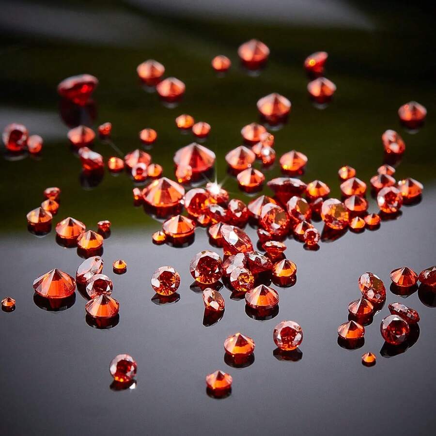 DIY 立方鋯石閃亮璀璨火彩 AAA 級圓形機切 1mm 2mm-15mm 立方散石 CZ 鋯石寶石珠飾手工製作 莫桑鑽透明寶石