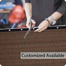 Malla de sombra para jardín con un 90 % de sombreado. Su diseño con hebillas de cobre es resistente y duradero, ideal para invernaderos y pérgolas. Entrega local rápida en México e incluye un kit de cuerdas para instalación profesional. - café - Ver 9