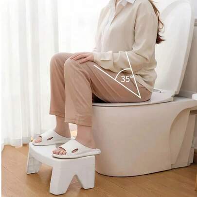 1 chiếc ghế nâng nhà vệ sinh đa năng, ghế kê chân chống trượt cho văn phòng/nhà vệ sinh, chắc chắn và tiện dụng - Có thể tháo rời để dễ dàng cất giữ, phù hợp cho người lớn và người cao tuổi với thiết kế di động - Ghế ngồi xổm di động bằng nhựa, ghế bậc thang phụ trợ chống trượt cho nhà vệ sinh, bàn đạp ngồi xổm chống trượt