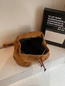 2025新款休闲大容量多功能旅行背包，时尚学生背包 - 棕色 - 查看 5