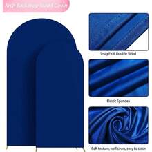 Arco de Casamento Wokceer Backdrop Cover 7,2 pés, 2 conjuntos de Capa Ajustável de Spandex para Arco de Casamento de 6 pés com Parte Superior Redonda, Suporte Chiara Backdrop Cover para Decoração de Festa de Aniversário, Cerimônia e Banquete - Visão 5