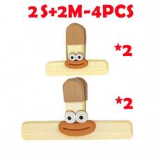 5/4/1 pieza Clips de sellado de metal con resorte, mangos antideslizantes, mantienen la frescura, a prueba de humedad, adecuados para bolsas y documentos reutilizables de sellado - Multicolor - Ver 13