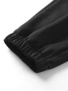 新款百搭宽松女士运动裤，适合日常穿着、慢跑、休闲和舒适穿着，是美丽女士的必备单品。 - 黑色 - 查看 5