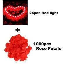 LED Tea Lights Candles - 1000Pcs Artificial Rose Petals & 24Pcs LED Candles, Star Night Light For Bedroom Hotel Decor, Date Night Ideas, Anniversary - Led Round Candle - View 15