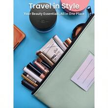 2 - Pack Bank Deposit Money Bags With Zipper, PU Leather Cash Pouches With Label, 11.2x 6.1 Inches, Coins, Cosmetics, Bills, Tools, Black Aqua Green - 2件裝:黑色和淺綠色 - 查看 6