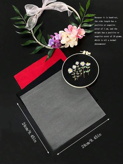 [20 piezas] Tela de lino sintético de 25cm*25cm, disponible en 3 colores: rojo, gris y negro, paleta de colores clásica, adecuada para diferentes necesidades de estilo de proyecto, se puede usar para hacer pañuelos bordados a mano, pinturas decorativas, delantales personalizados con bloques de color, regalos del Día de la Madre