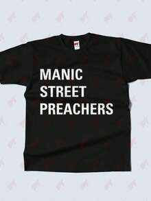 Manic Street Preachers Block Logo Back Print Slim Fit T-Shirt - Black - View 2