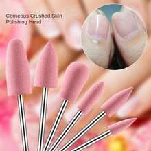 6pcs Professional Nail Drill Bit Set, For Removing Cuticles And Polishing, Silicone Nail Drill Bits With Russian And Japanese Style - Multicolor - View 1