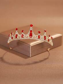1pc Classic Alloy Wedding Crown Tiara, Suitable For Women's Wedding, Birthday Party Decoration - Multicolor - View 10