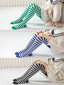 Quần legging kẻ sọc cho bé gái 1-8 tuổi, quần bó sát, quần tất trẻ em, đa năng, phù hợp cho Halloween, Giáng sinh và nhiều lễ hội khác. - Nhiều màu - Xem 7